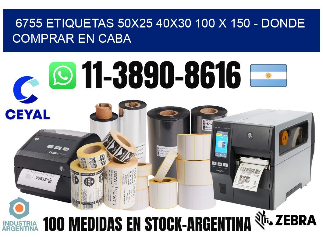 6755 etiquetas 50x25 40x30 100 x 150 - Donde Comprar en Caba