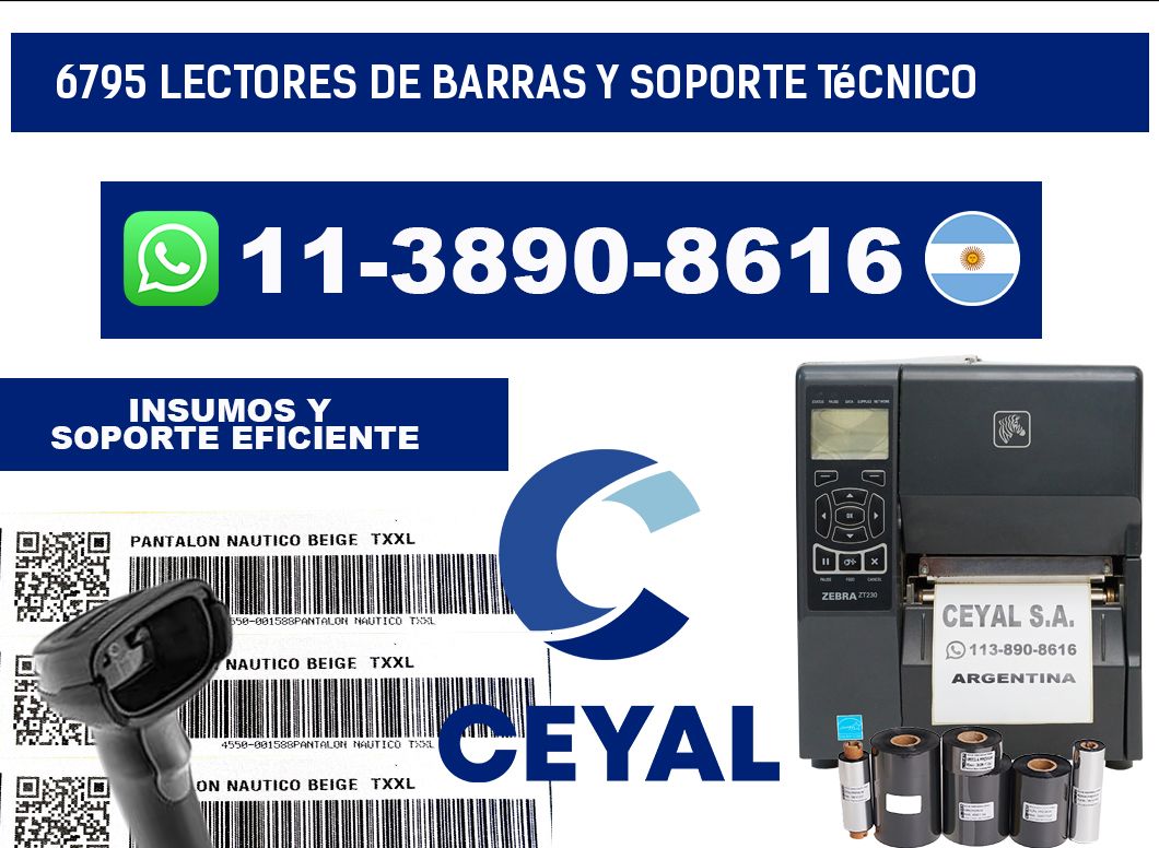 6795 Lectores de barras y Soporte Técnico