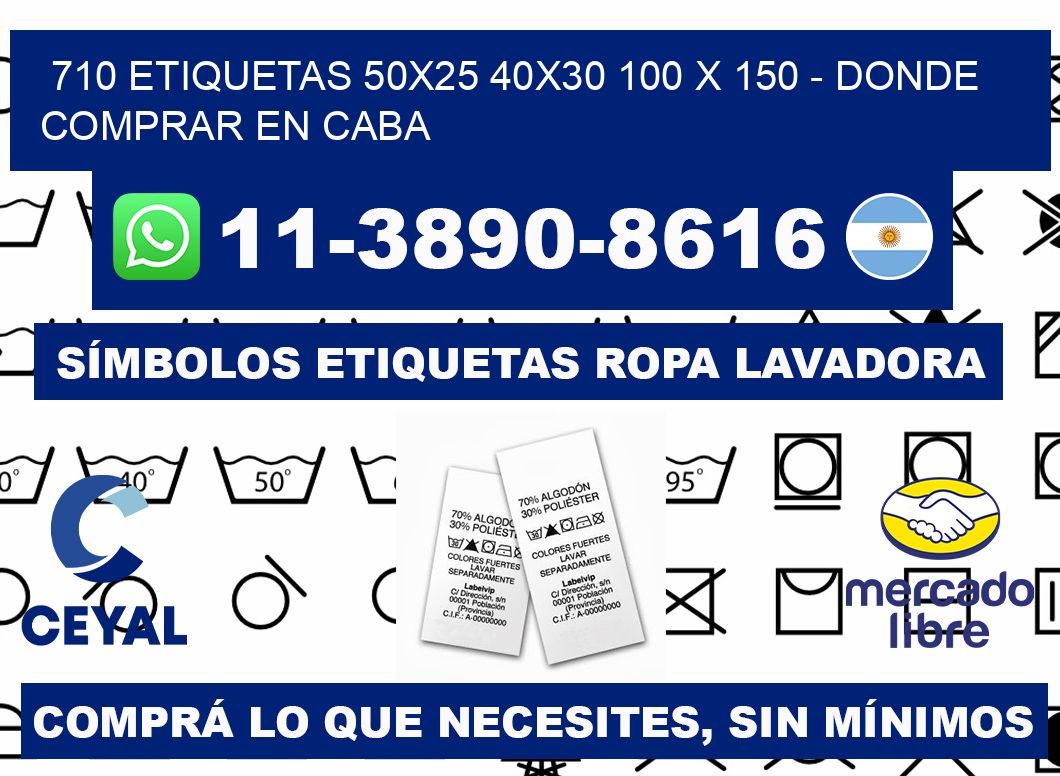 710 etiquetas 50x25 40x30 100 x 150 - Donde Comprar en Caba