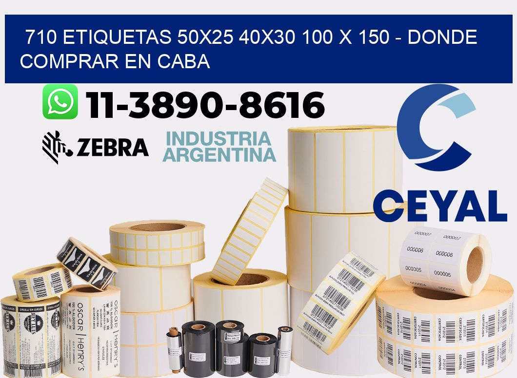710 etiquetas 50x25 40x30 100 x 150 - Donde Comprar en Caba