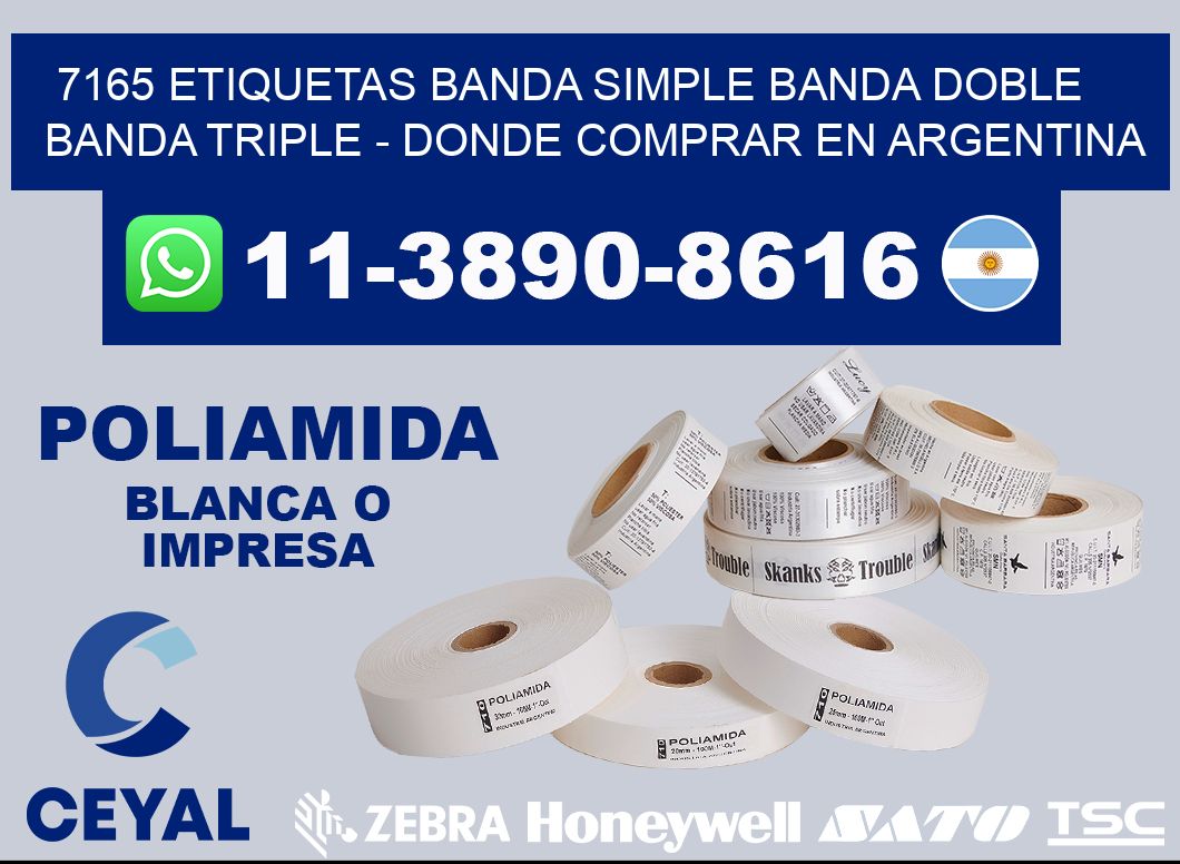 7165 etiquetas banda simple banda doble banda triple - Donde Comprar en Argentina