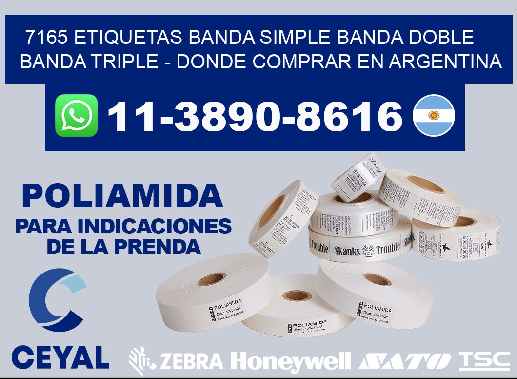 7165 etiquetas banda simple banda doble banda triple - Donde Comprar en Argentina