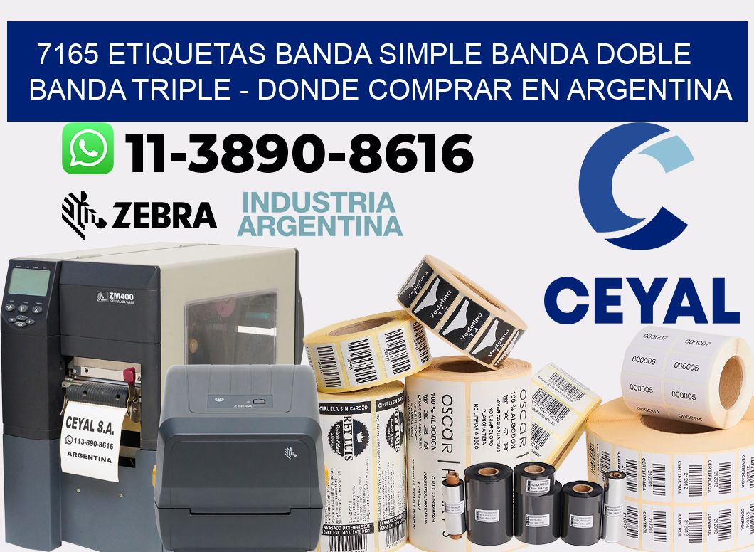 7165 etiquetas banda simple banda doble banda triple - Donde Comprar en Argentina