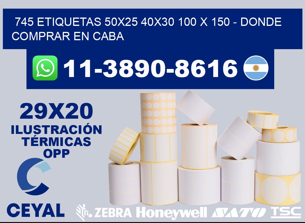 745 etiquetas 50x25 40x30 100 x 150 - Donde Comprar en Caba
