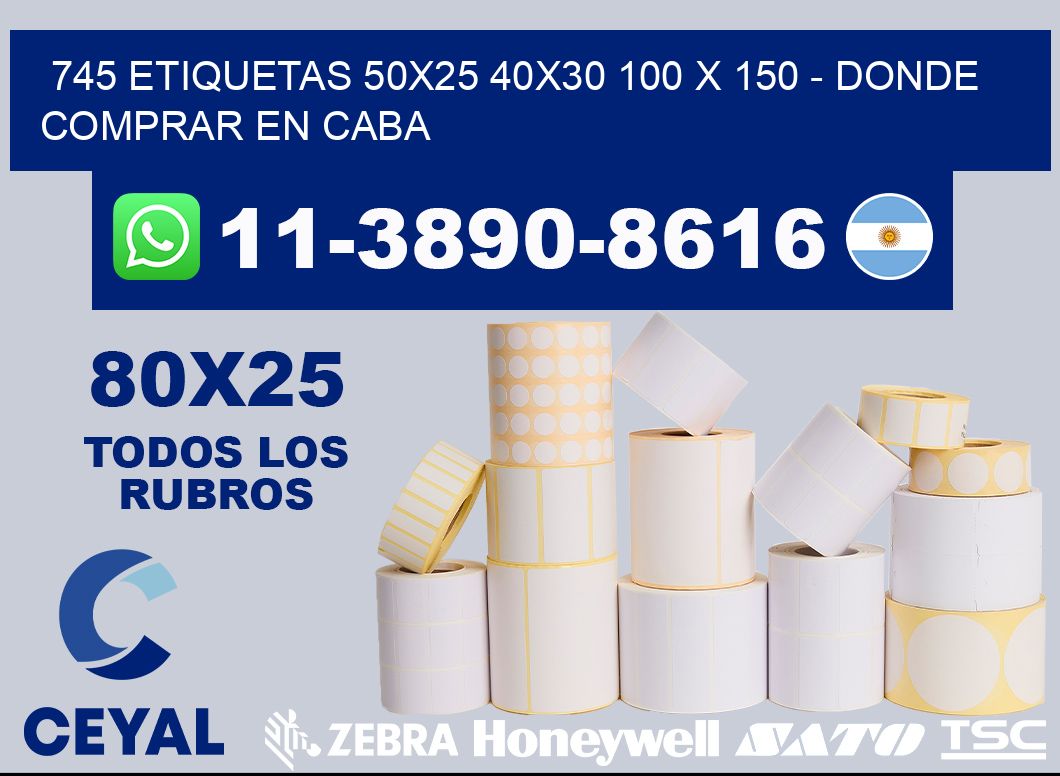 745 etiquetas 50x25 40x30 100 x 150 - Donde Comprar en Caba