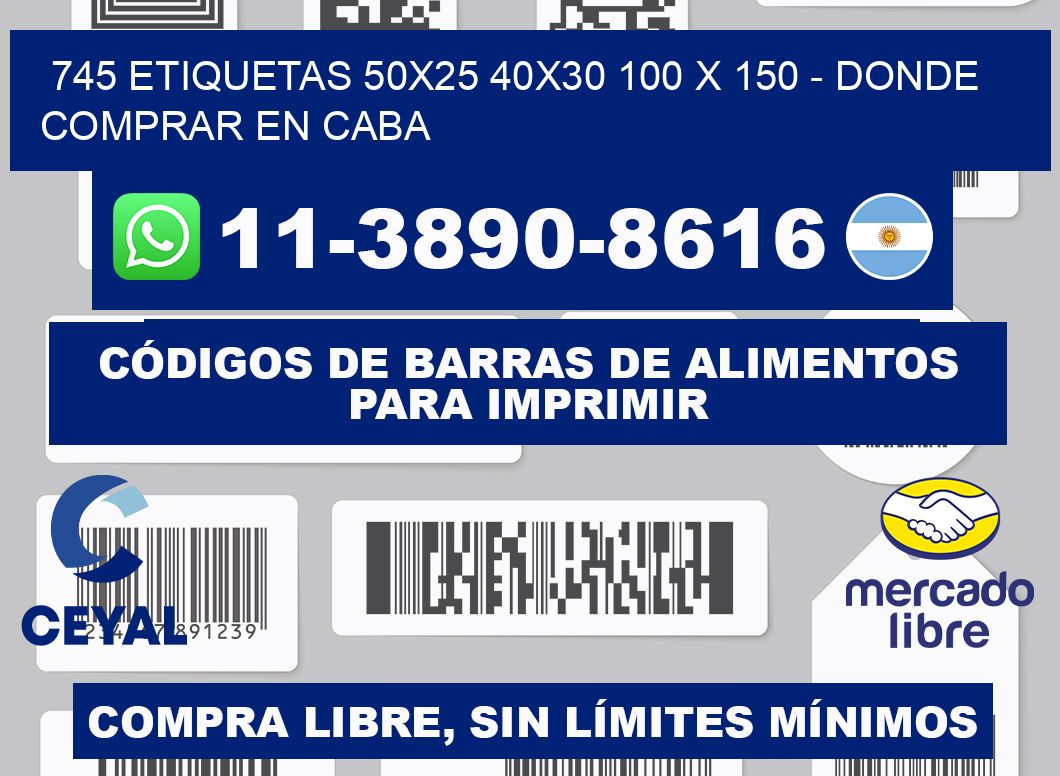 745 etiquetas 50x25 40x30 100 x 150 - Donde Comprar en Caba