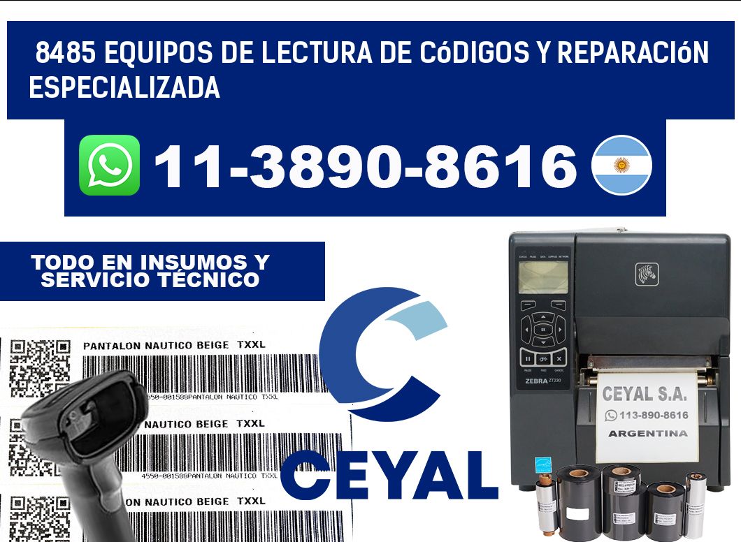 8485 Equipos de Lectura de códigos y Reparación Especializada
