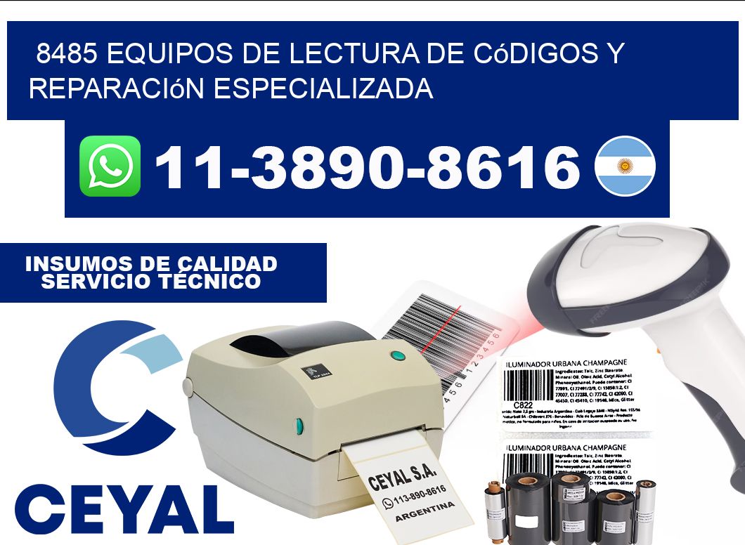 8485 Equipos de Lectura de códigos y Reparación Especializada