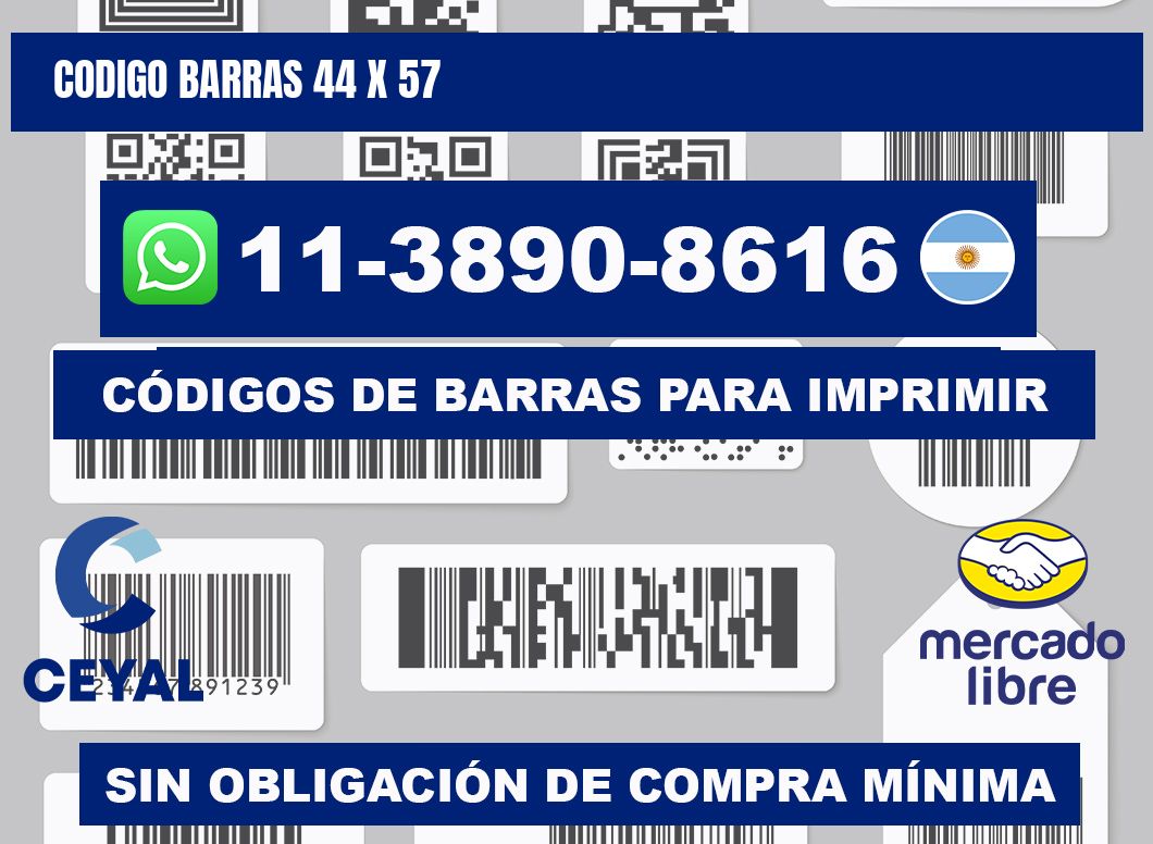 Codigo barras 44 x 57