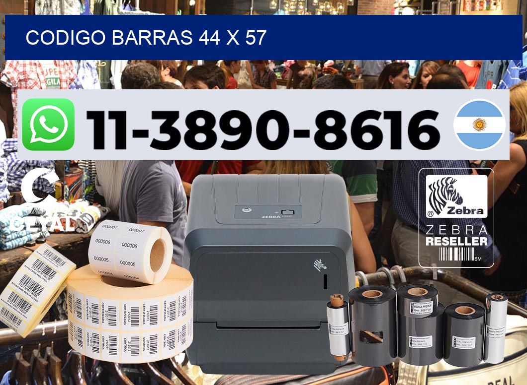 Codigo barras 44 x 57