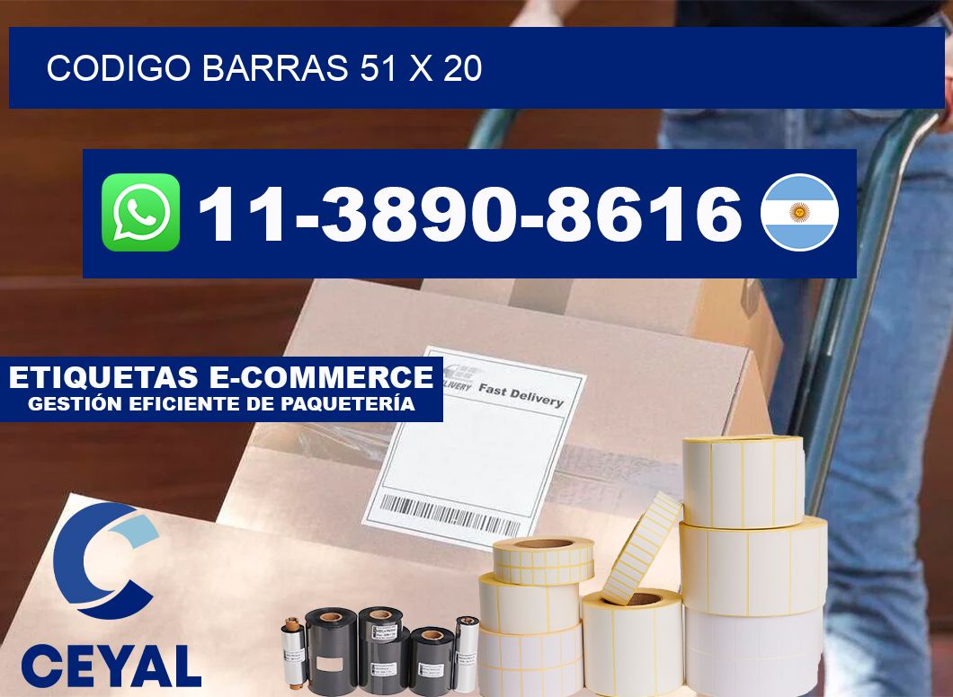 Codigo barras 51 x 20