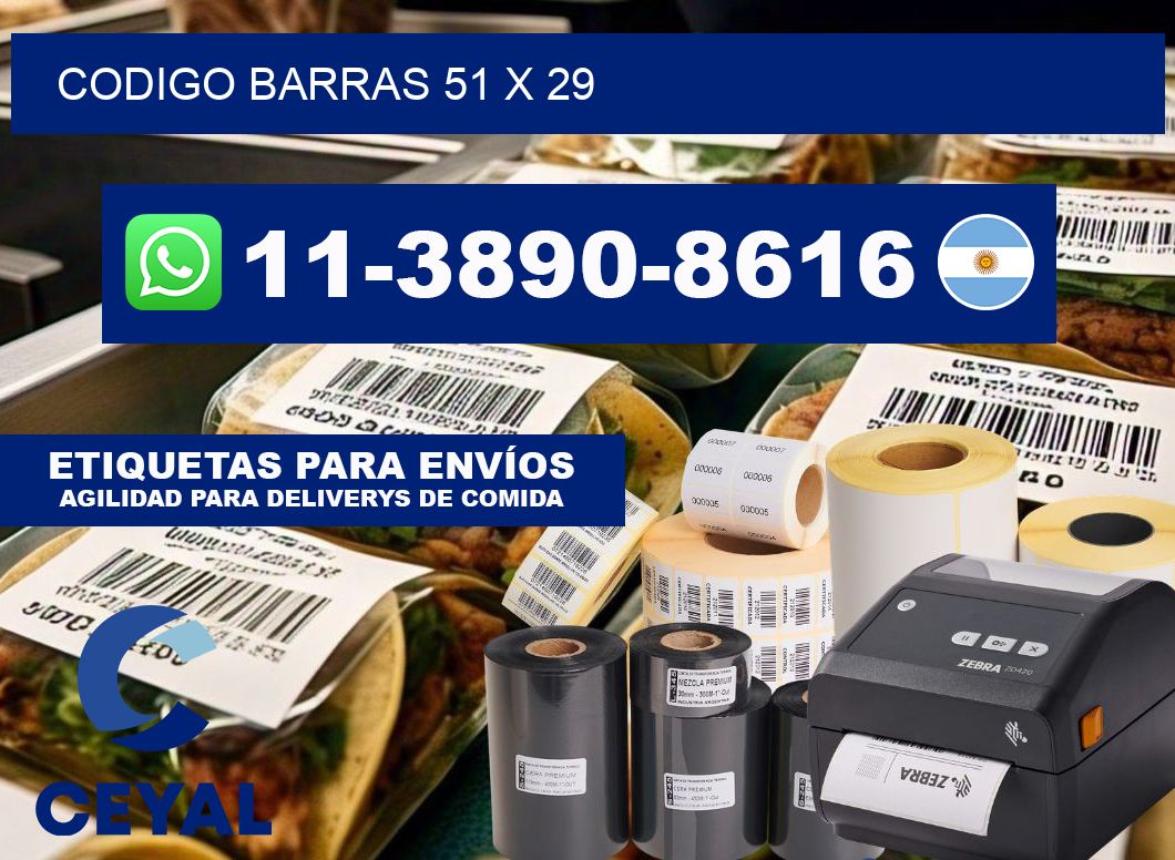 Codigo barras 51 x 29