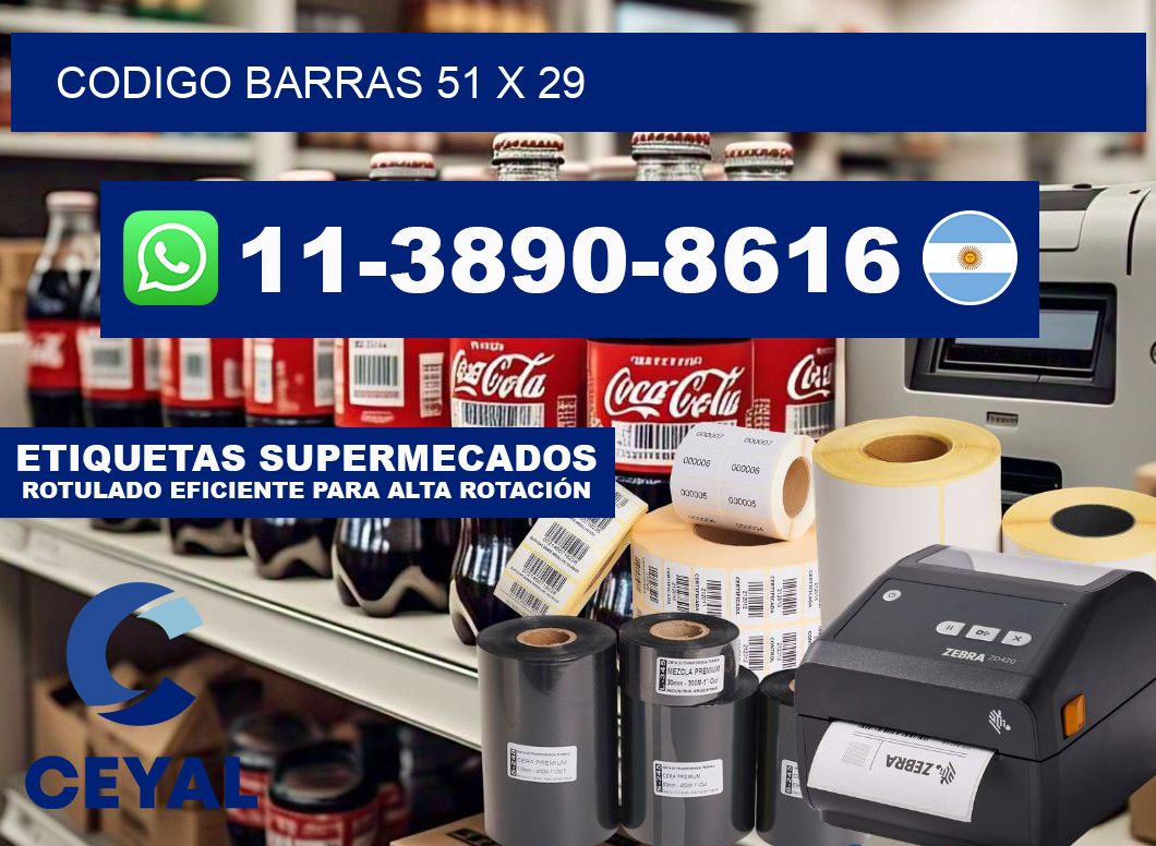 Codigo barras 51 x 29