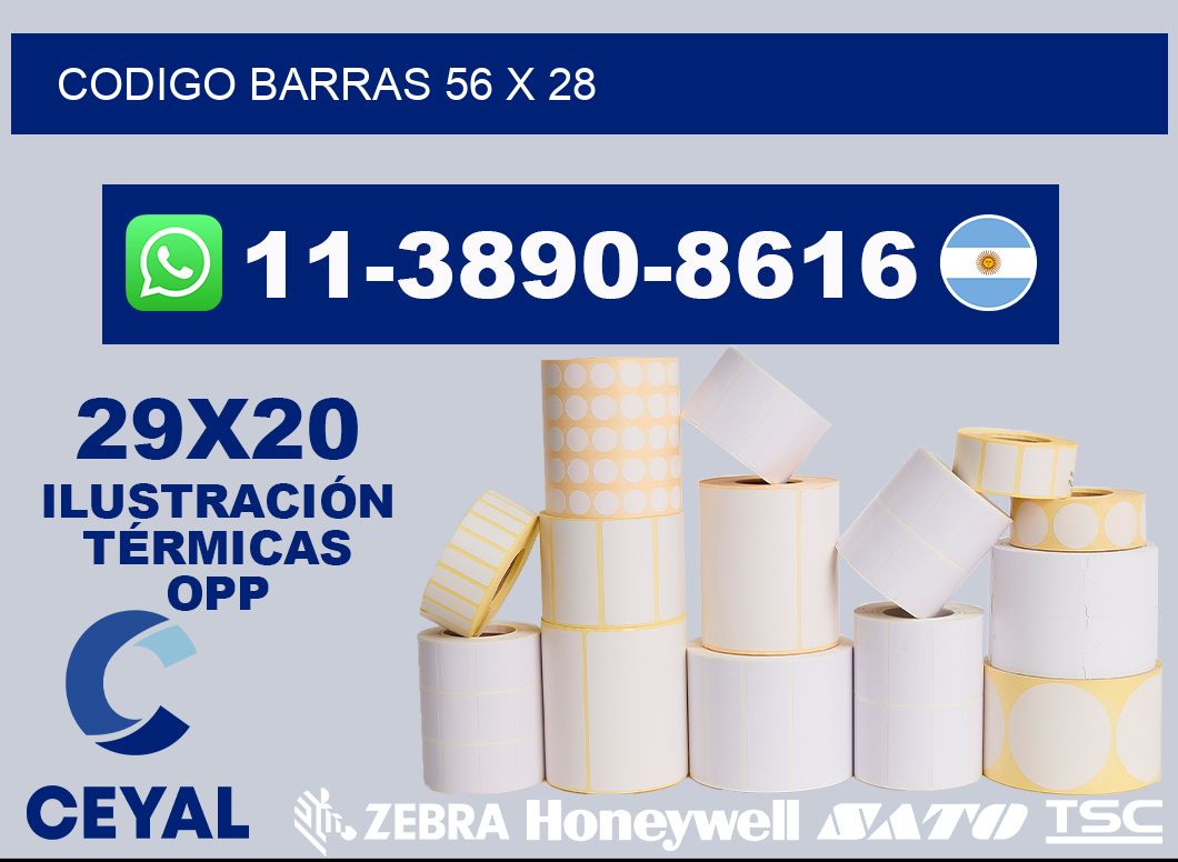 Codigo barras 56 x 28