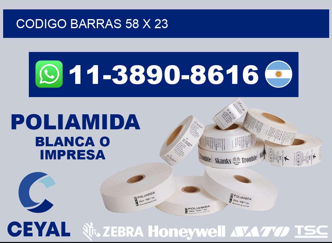 Codigo barras 58 x 23
