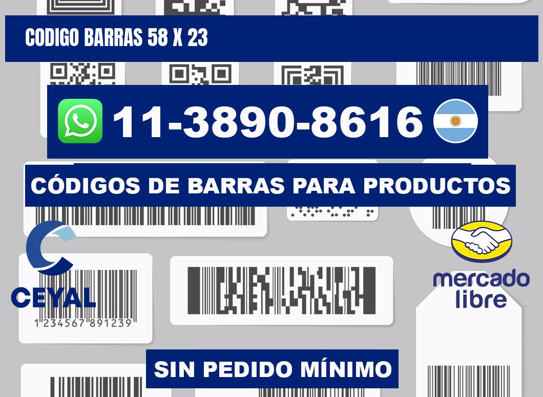Codigo barras 58 x 23