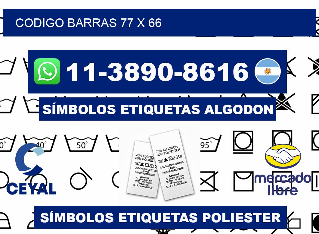 Codigo barras 77 x 66