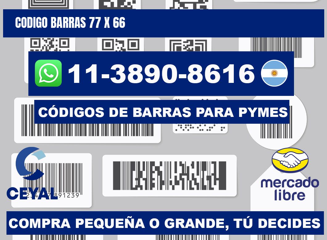 Codigo barras 77 x 66