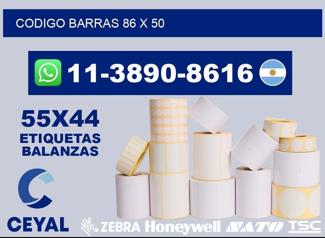Codigo barras 86 x 50