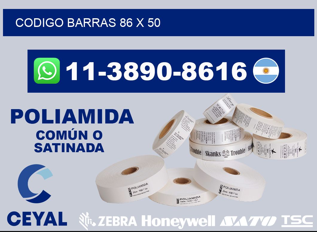 Codigo barras 86 x 50