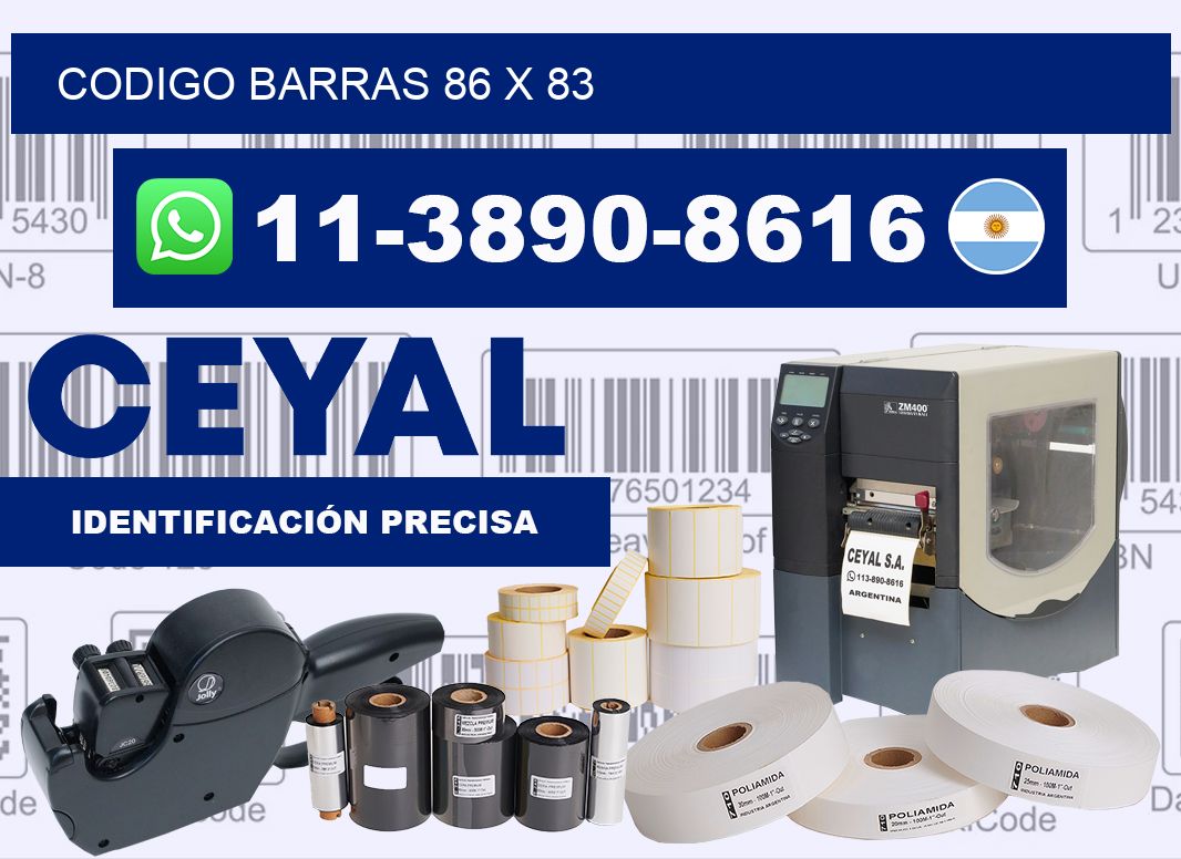 Codigo barras 86 x 83