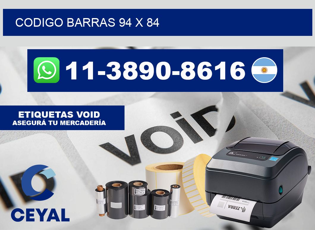 Codigo barras 94 x 84