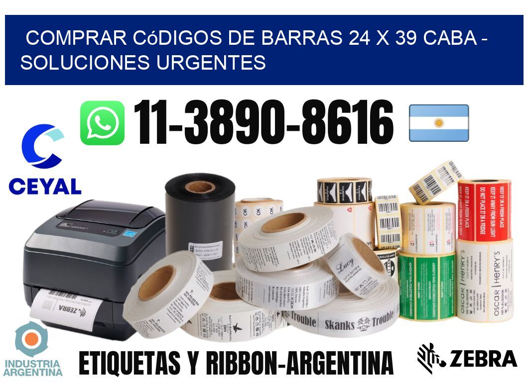 Comprar códigos de barras 24 x 39 CABA - soluciones urgentes