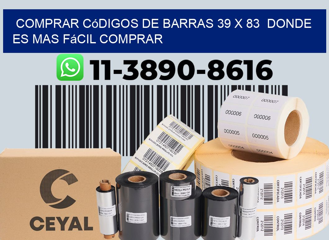 Comprar códigos de barras 39 x 83  Donde es mas fácil comprar
