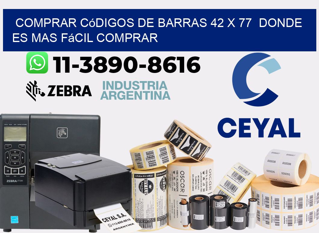 Comprar códigos de barras 42 x 77  Donde es mas fácil comprar