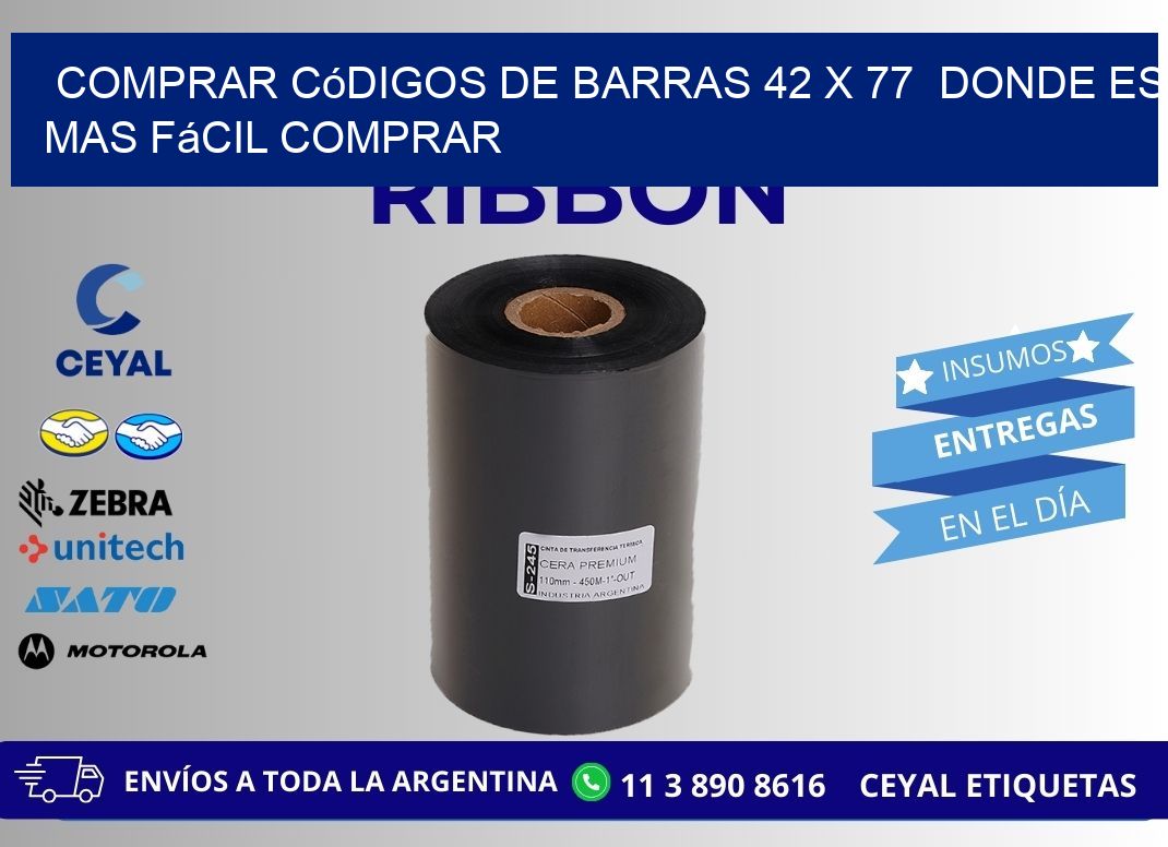 Comprar códigos de barras 42 x 77  Donde es mas fácil comprar