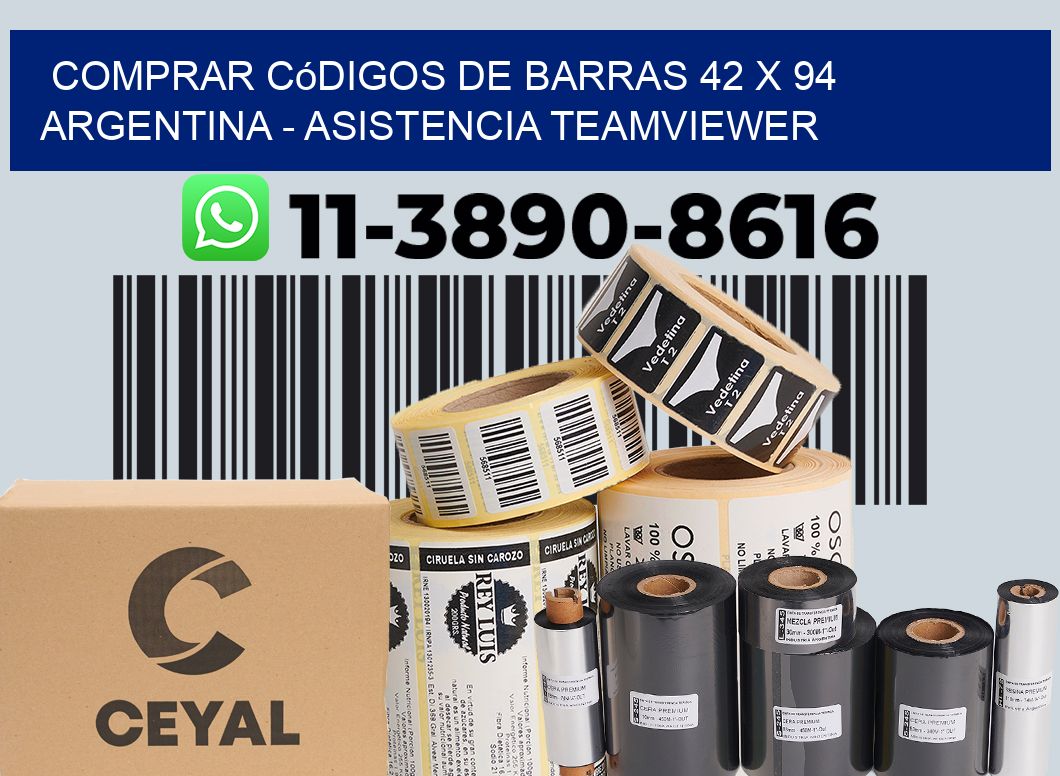 Comprar códigos de barras 42 x 94 argentina - asistencia teamviewer
