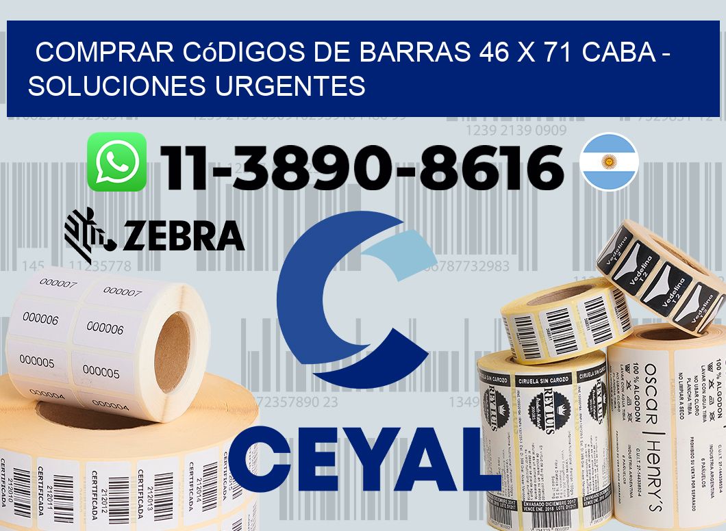 Comprar códigos de barras 46 x 71 CABA - soluciones urgentes