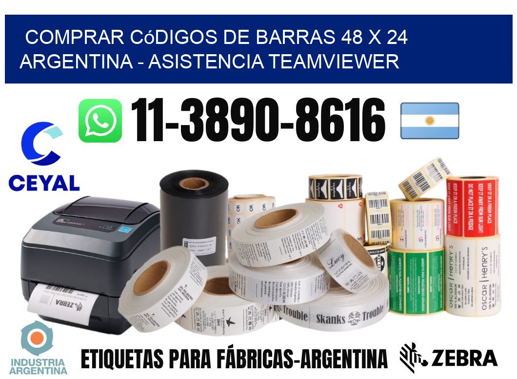 Comprar códigos de barras 48 x 24 argentina - asistencia teamviewer
