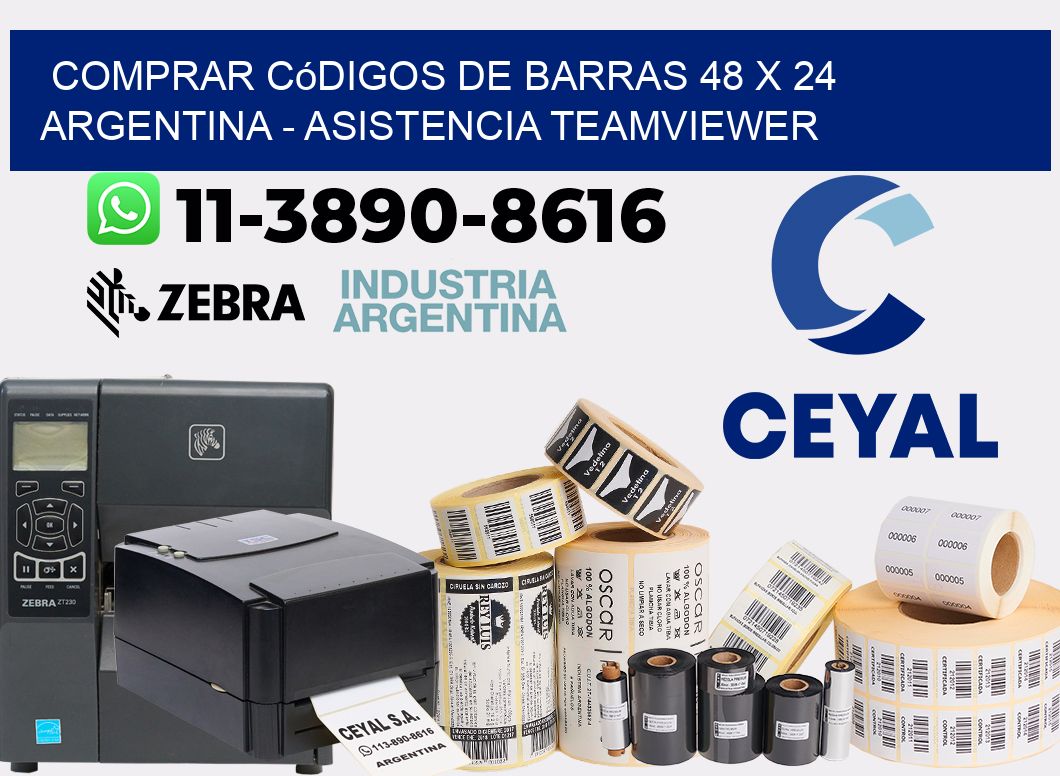 Comprar códigos de barras 48 x 24 argentina - asistencia teamviewer