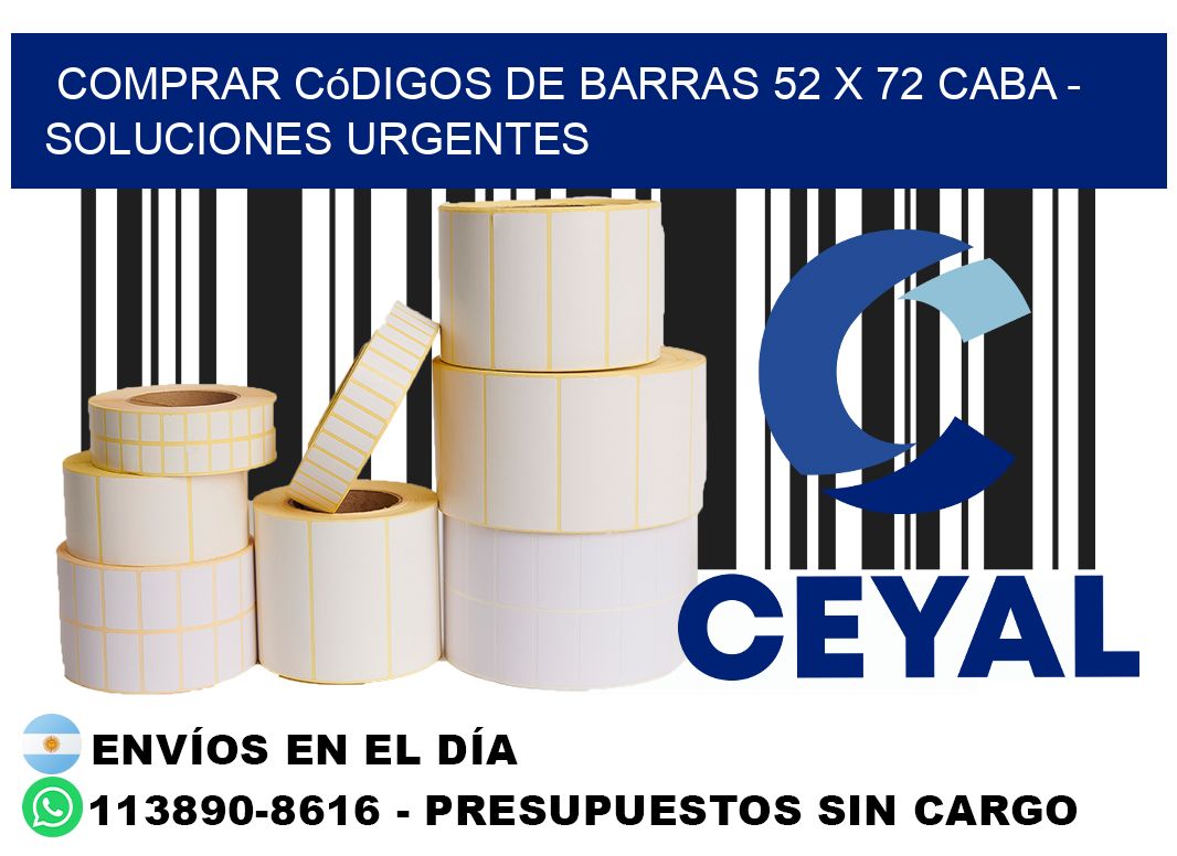 Comprar códigos de barras 52 x 72 CABA - soluciones urgentes