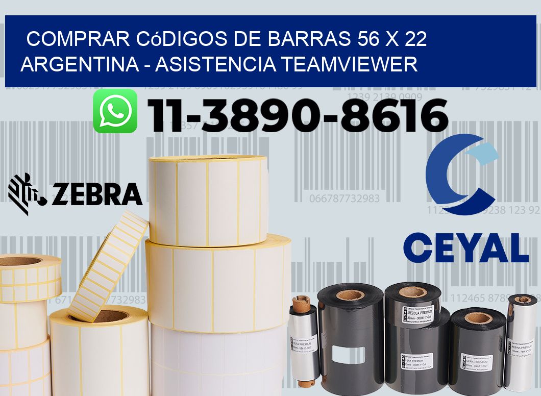 Comprar códigos de barras 56 x 22 argentina - asistencia teamviewer