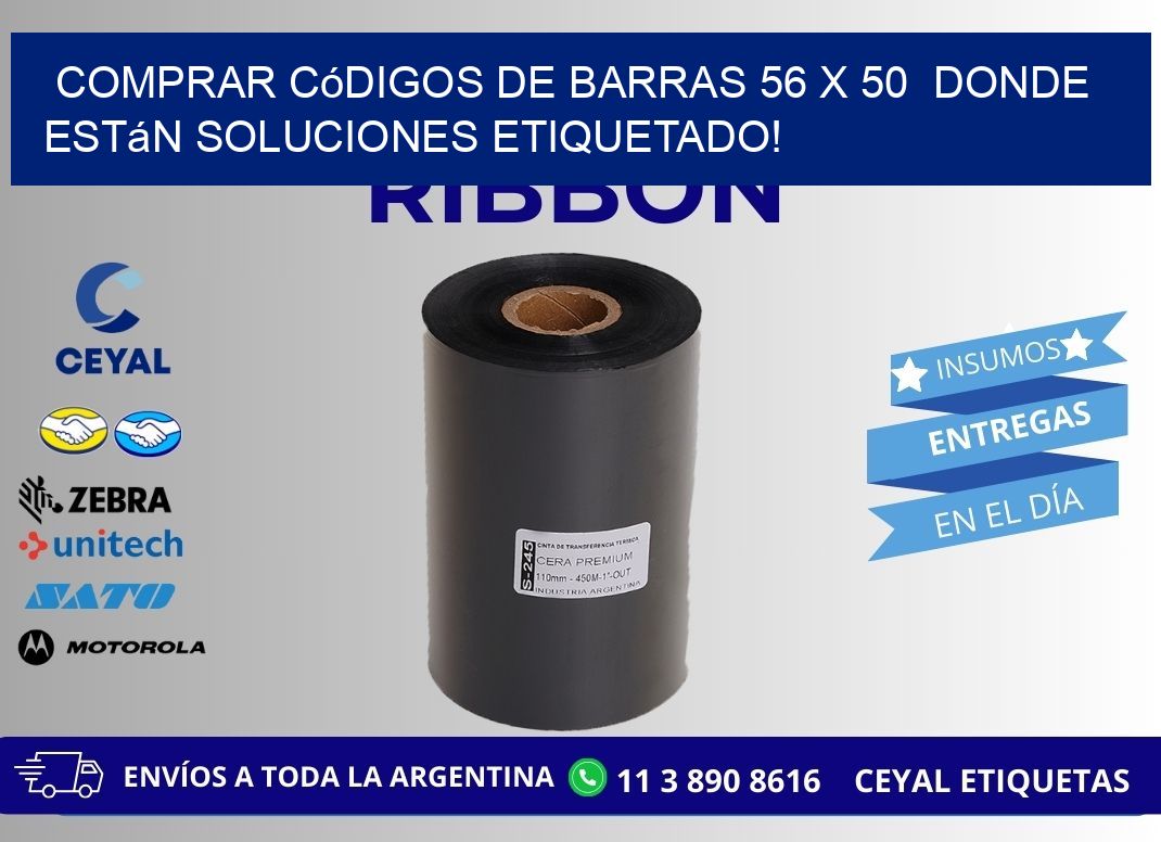 Comprar códigos de barras 56 x 50  donde están soluciones etiquetado!
