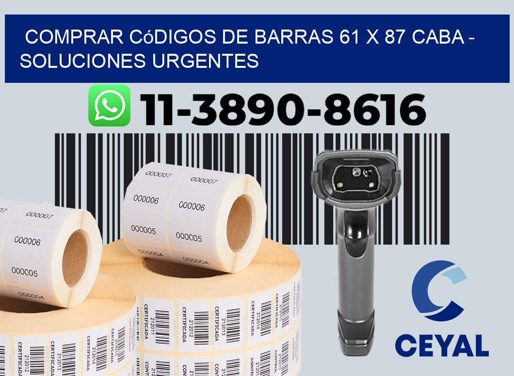 Comprar códigos de barras 61 x 87 CABA - soluciones urgentes