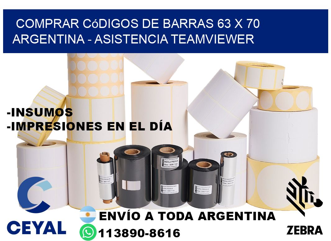 Comprar códigos de barras 63 x 70 argentina - asistencia teamviewer