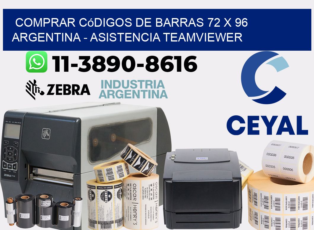 Comprar códigos de barras 72 x 96 argentina - asistencia teamviewer
