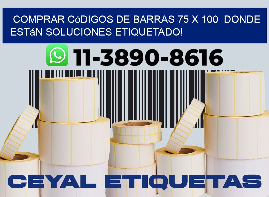 Comprar códigos de barras 75 x 100  donde están soluciones etiquetado!