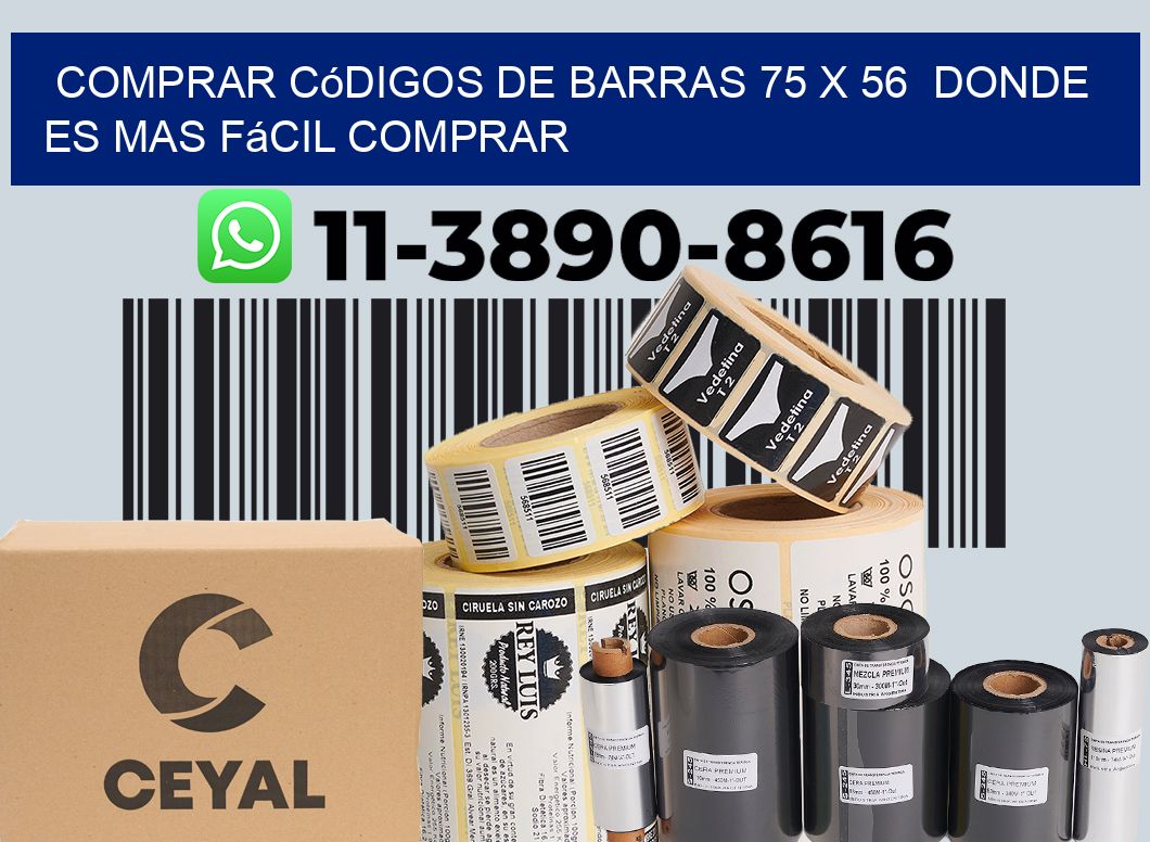 Comprar códigos de barras 75 x 56  Donde es mas fácil comprar