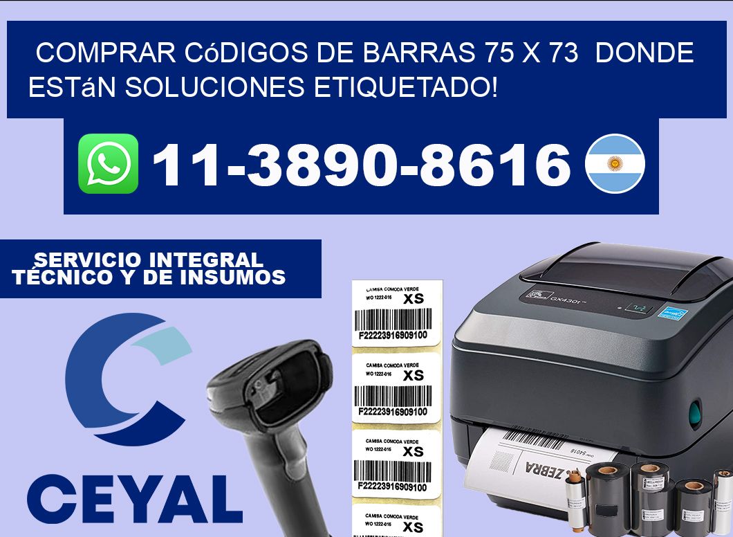 Comprar códigos de barras 75 x 73  donde están soluciones etiquetado!