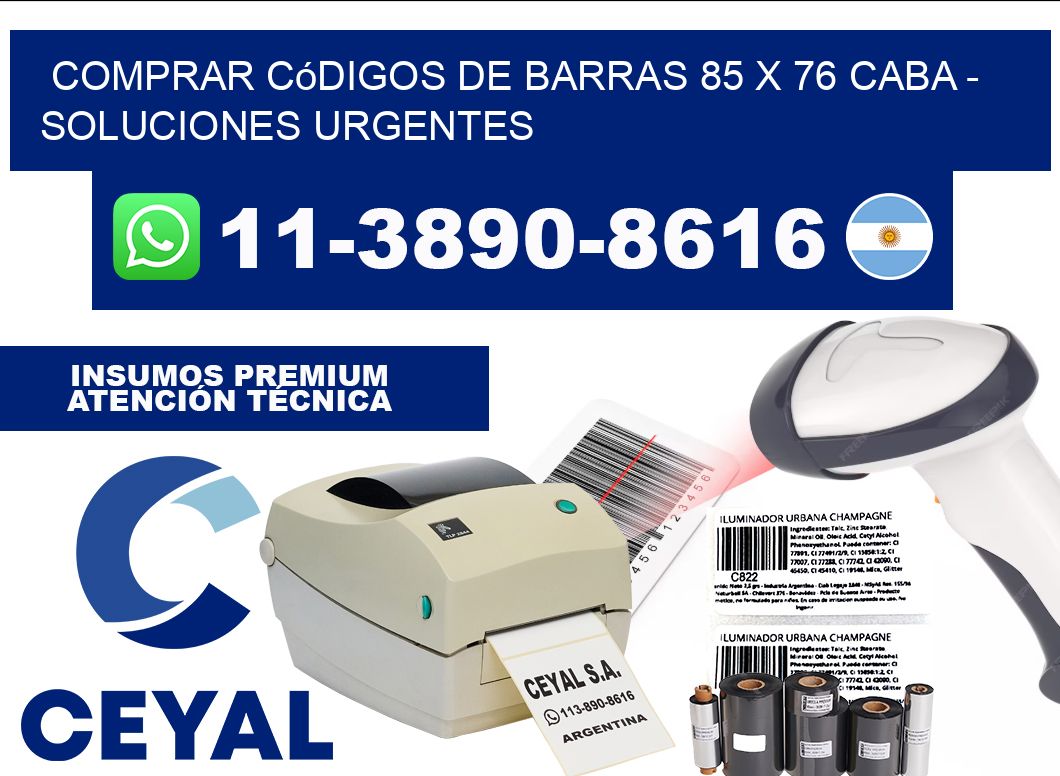 Comprar códigos de barras 85 x 76 CABA - soluciones urgentes