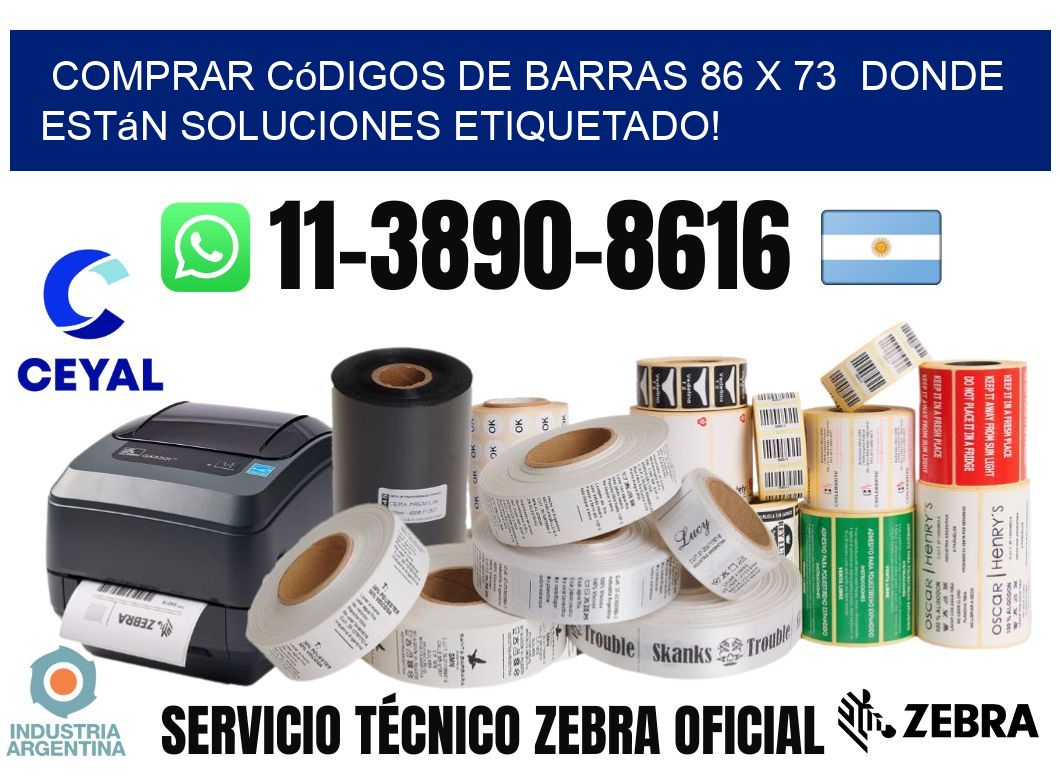 Comprar códigos de barras 86 x 73  donde están soluciones etiquetado!