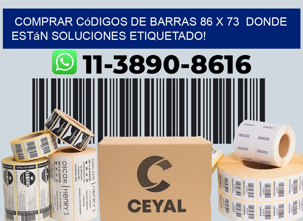 Comprar códigos de barras 86 x 73  donde están soluciones etiquetado!