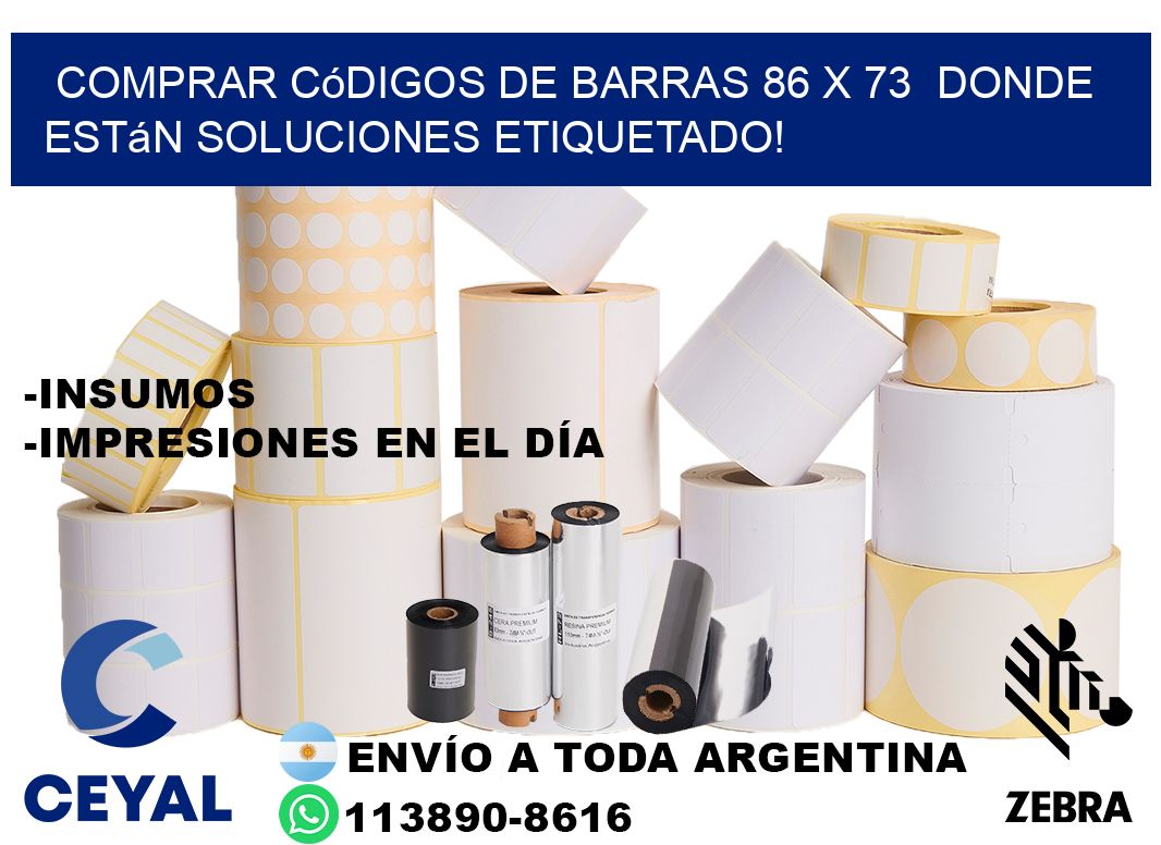 Comprar códigos de barras 86 x 73  donde están soluciones etiquetado!
