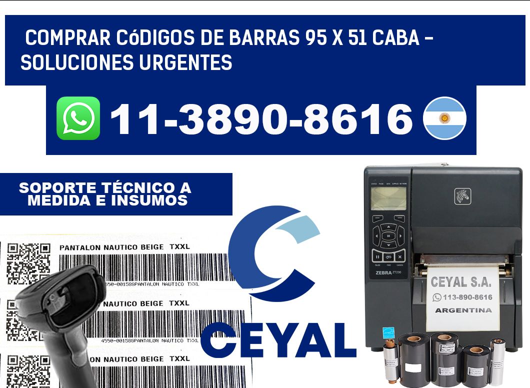 Comprar códigos de barras 95 x 51 CABA - soluciones urgentes