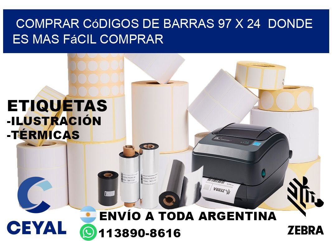 Comprar códigos de barras 97 x 24  Donde es mas fácil comprar