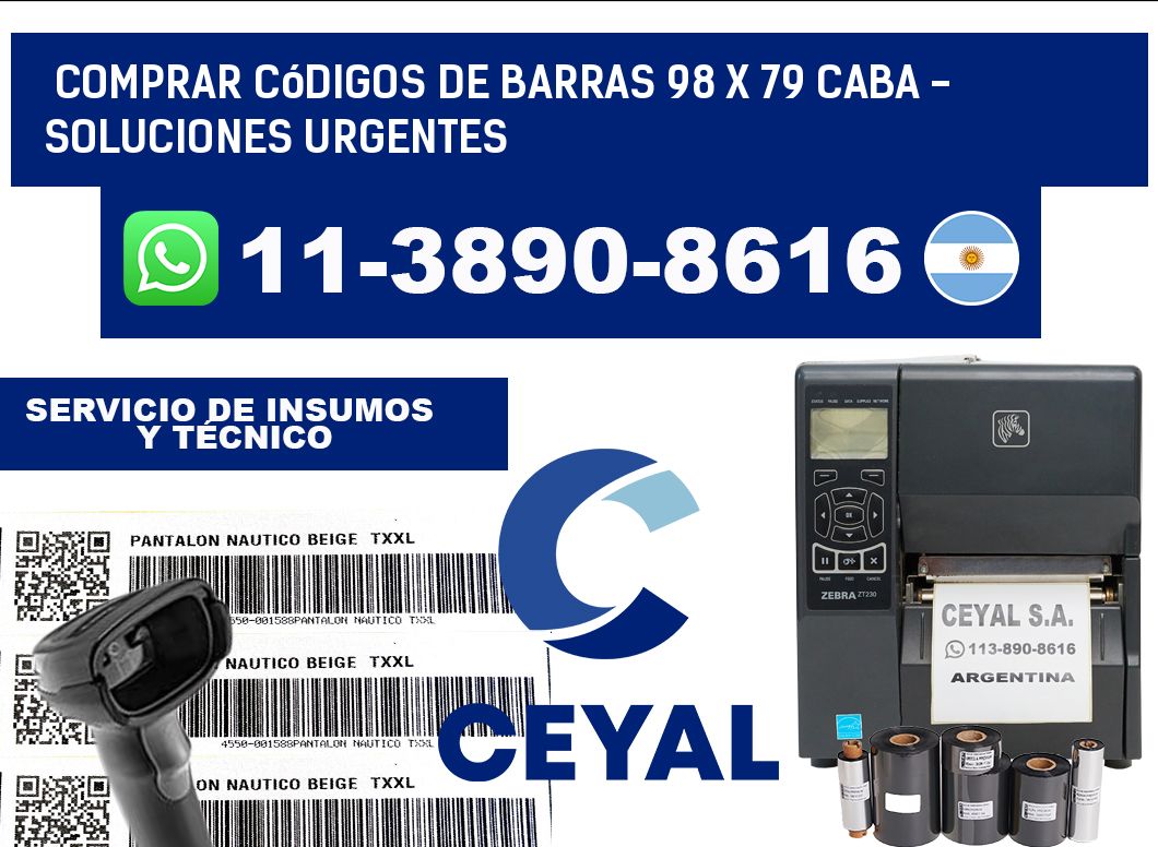 Comprar códigos de barras 98 x 79 CABA - soluciones urgentes